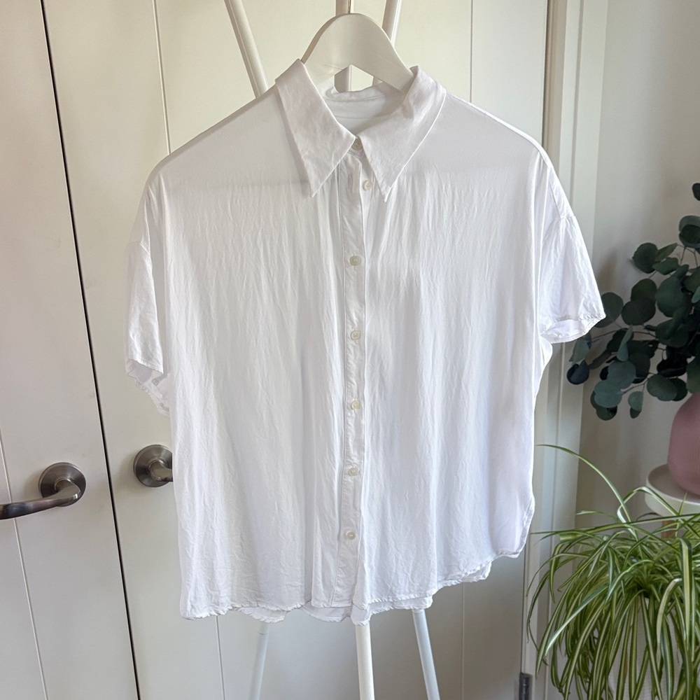 United Colors Of Benetton White Casual Button Down Shirt